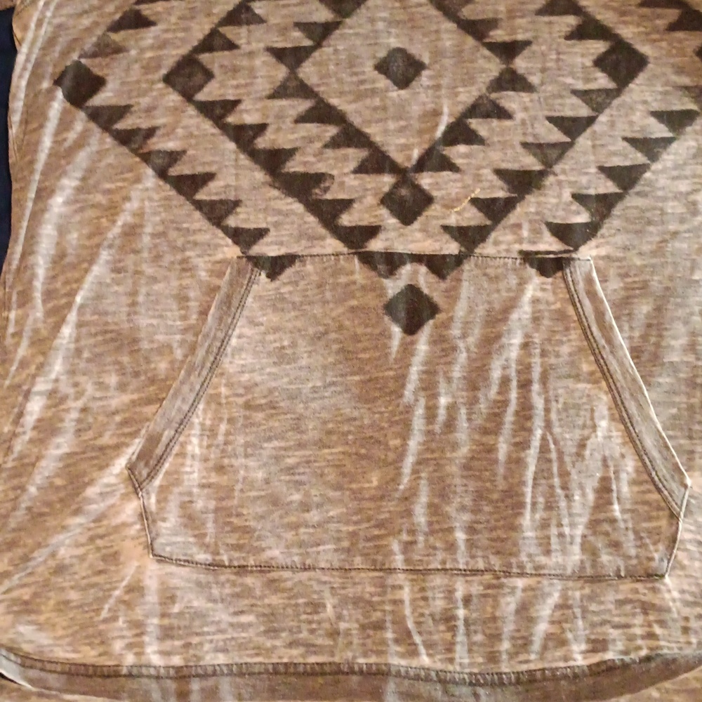 Men's large gray American eagle hooded long sleeved shirt - Picture 4 of 7